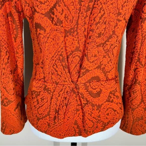 Anthropologie Moth "Paisley Gust Sweater Jacket" Cardigan Asymmetrical Size M - Picture 3 of 12